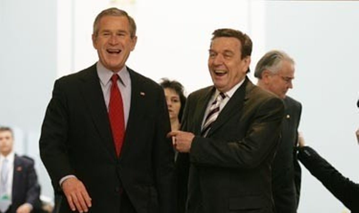 G.W.Bush ir G.Schroeder Vokietijoje