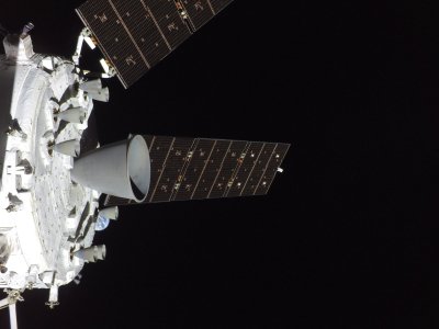 Orion kapsulė priartės prie Mėnulio. NASA nuotr.