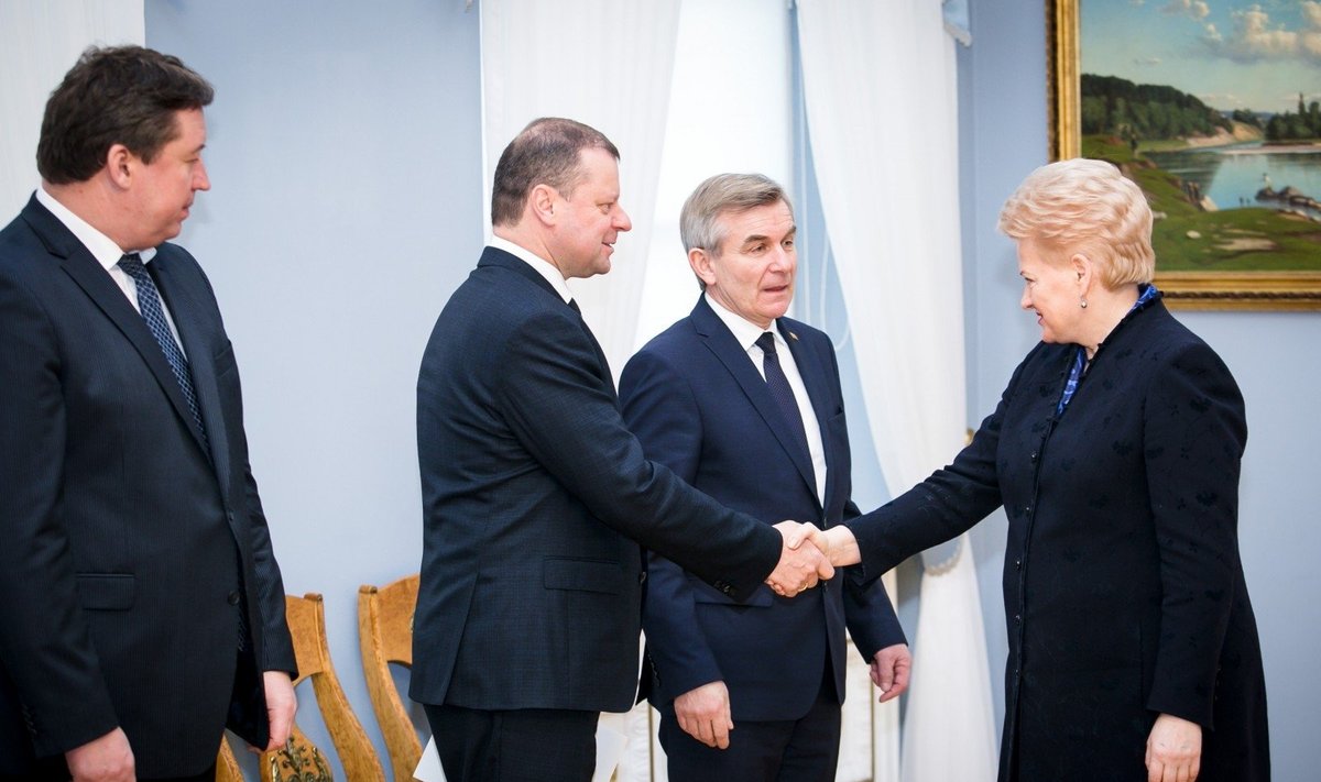 Raimundas Karoblis, Saulius Skvernelis, Viktoras Pranckietis ir Dalia Grybauskaitė