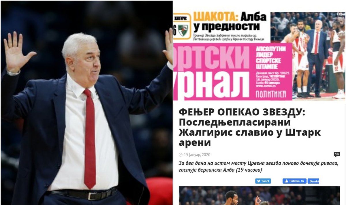 Draganas Šakota, Serbijos žiniasklaida po "Žalgirio" pergalės