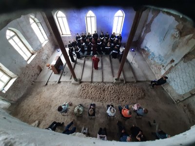 KU choras Kalvarijos sinagogoje (Organizatorių nuotr.)