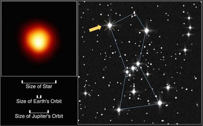 Kodėl trumpam pritemo Beletgeizė, viena ryškiausių žvaigždžių danguje? NASA iliustr.