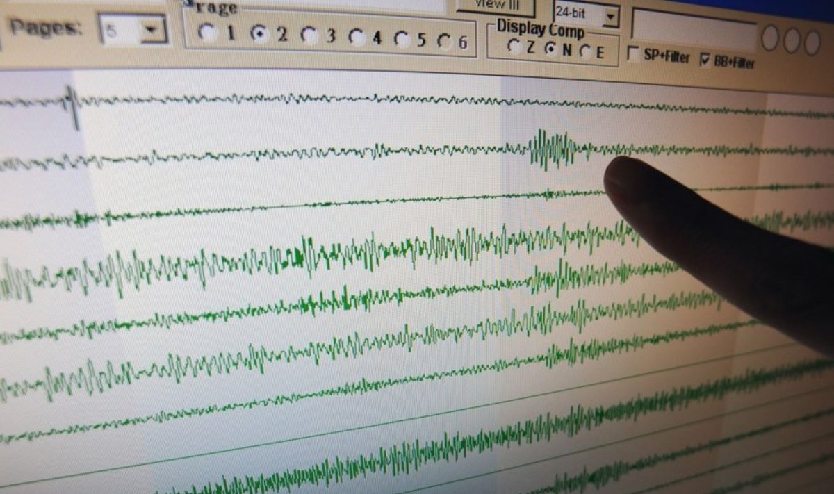 Ukrainoje įvykęs žemės drebėjimas fiksuotas ir Lietuvos seisminėse stotyse