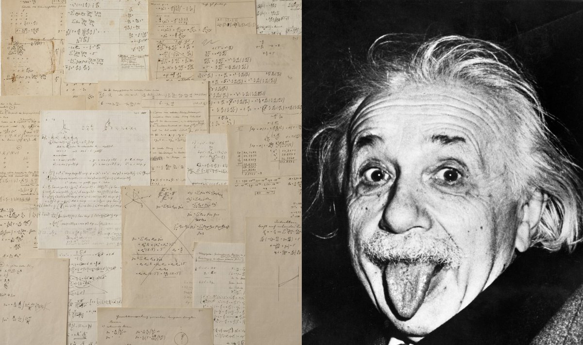 Aukcione parduoti A. Einsteino rankraščiai.