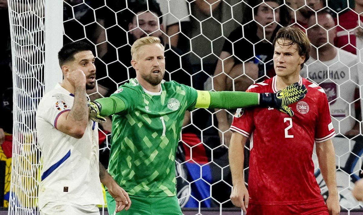 Rungtynių tarp Vokietijos ir Danijos akimirka