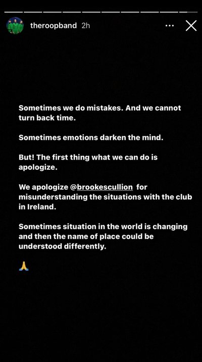 „The Roop“ atsiprašymas, skirtas atlikėjai Brooke