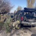 Rytų Ukrainoje susprogdintas Rusijos statytinio automobilis
