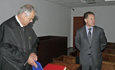 Advokatas Valentinas Staugaitis ir Povilas Milašauskas