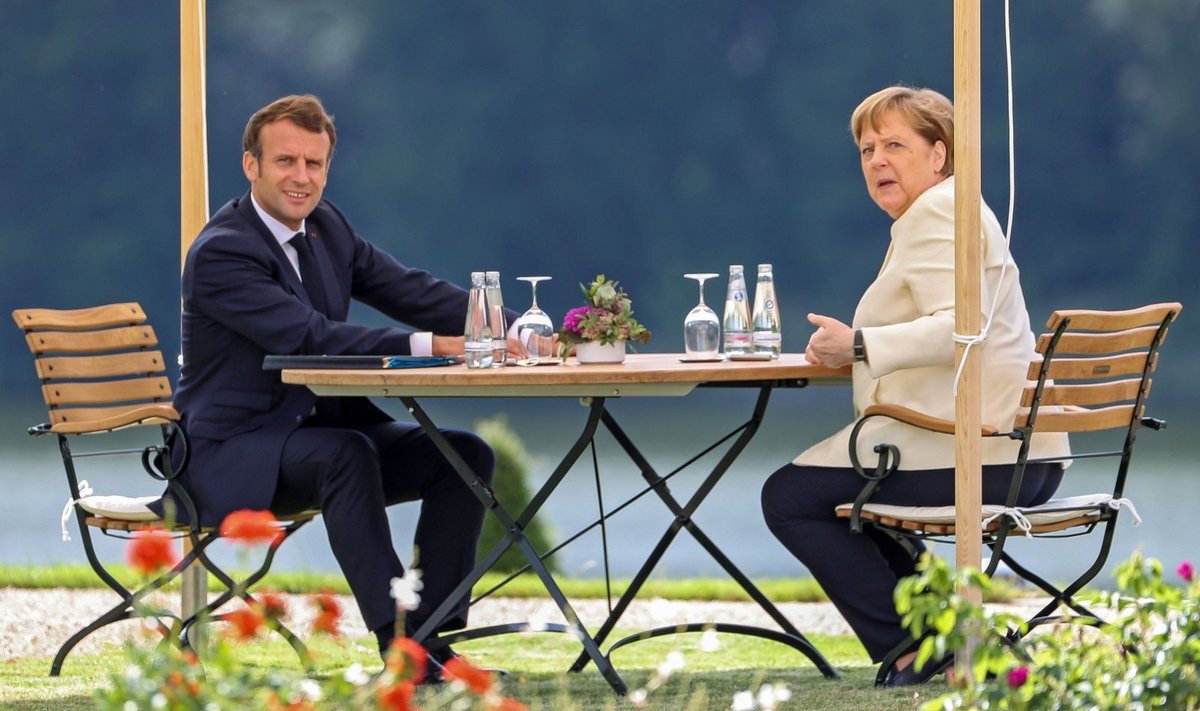 A. Merkel ir E. Macronas