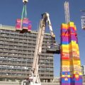 Tel Avive pastatytas rekordinio dydžio „Lego“ kaladėlių bokštas