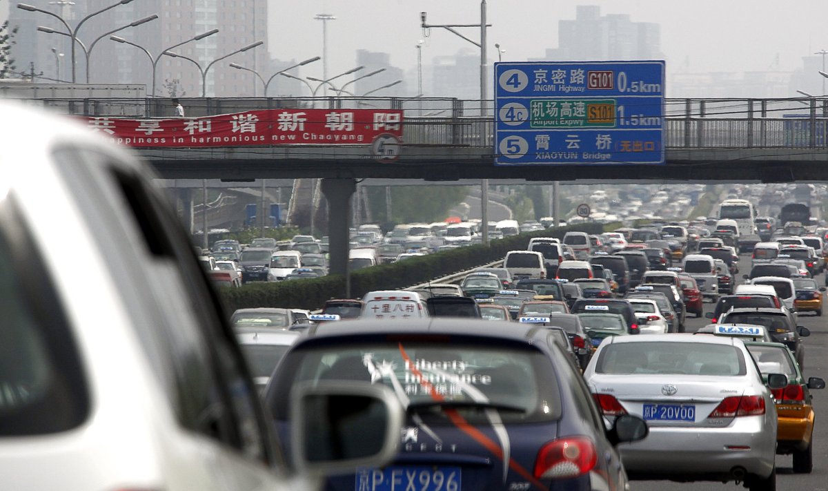 Automobilių spūstys Kinijoje