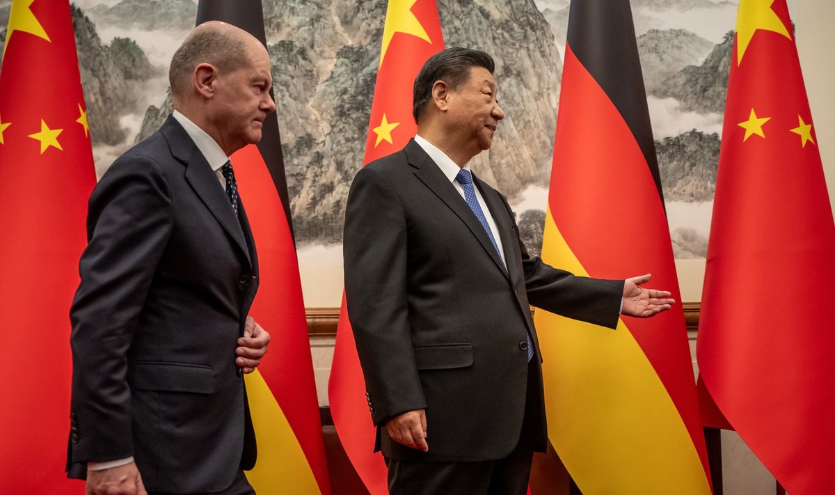 Olafas Scholzas susitiko su Xi Jinpingu
