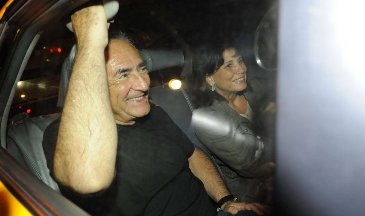 Dominique'as Straussas-Kahnas su žmona Anne Sinclair