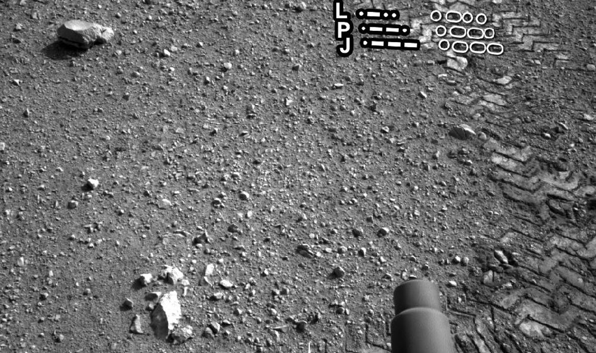 Zondo "Curiosity" pėdsakas Marse