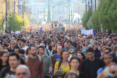 Budapest demonstration in support of the Central European University