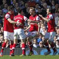 „Arsenal“ futbolininkai iškovojo sunkią, tačiau labai svarbią pergalę svečiuose