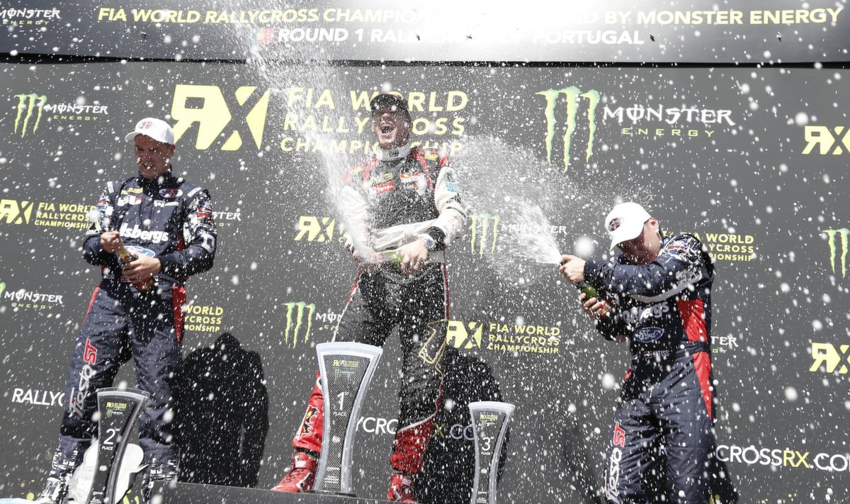 „FIA World Rallycross“ etape Portugalijoje – latvio R. Nitiso staigmena („Monster Energy World RX“ nuotr.)
