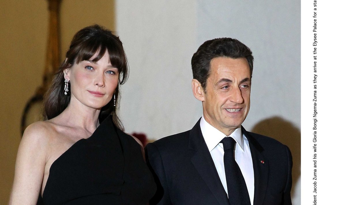 Prancūzijos prezidentas Nicolas Sarkozy su žmona Carla Bruni-Sarkozy