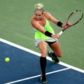 WTA turnyre Kvebeke favoritė patyrė nesėkmę, o lyderės iškovojo pergales