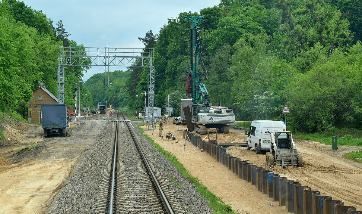 Rail Baltica" construction work in Lithuania