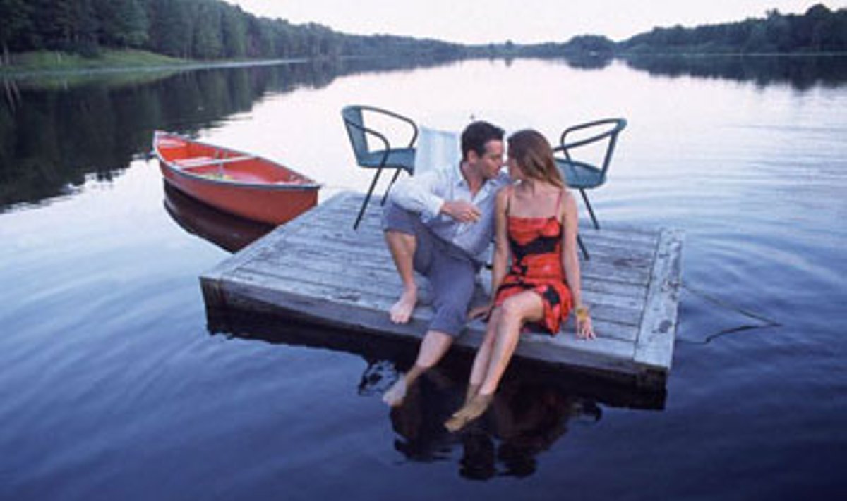 Pora, vyras ir moteris, ežeras, romantika