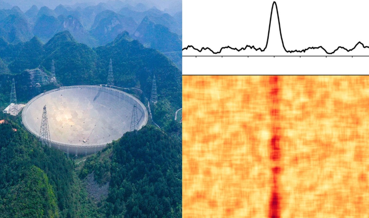Kinijos mokslininkai teigia užfiksavę nežemiškos kilmės signalus. NASA/Scanpix/ESA/Bochenek, C.D., Ravi, V., Belov, K.V. et al. asociatyvi nuotr.