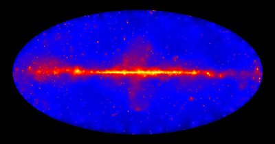 Dangaus skliautas, Paukščių tako galaktika ir kiti kosminiai dariniai užfiksuoti NASA Fermi Gamma-ray kosminiu teleskopu. NASA/DOE/Fermi LAT nuotr.