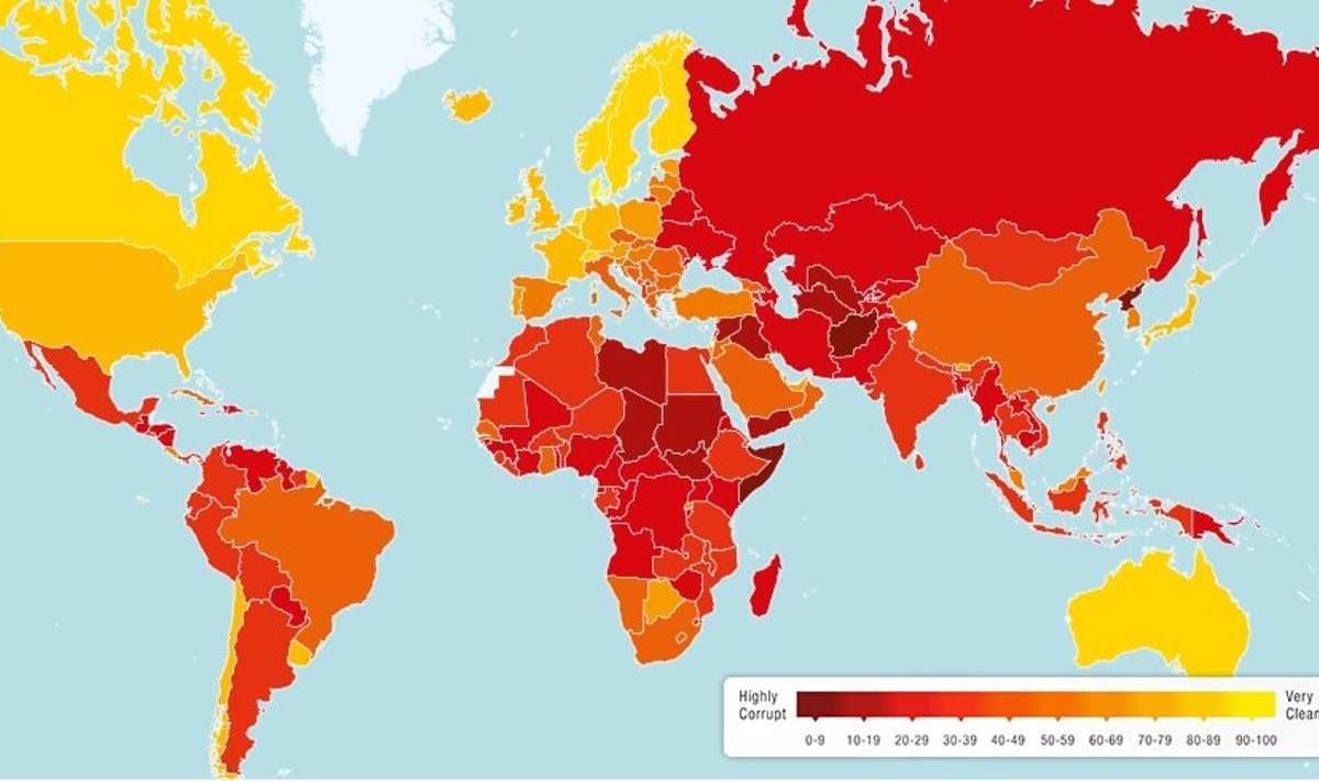 Korupcijos indeksas pasaulyje