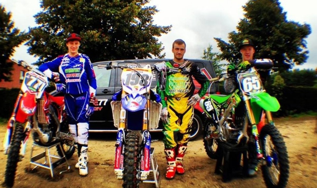 Matas Inda (MX2 klasė), Vytautas Bučas (MX1 klasė) ir Arminas Jasikonis („Open“ klasė).