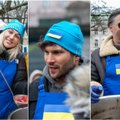 Žinomi lietuviai Vilniaus centre darbavosi samčiais: ėmėsi akcijos Ukrainai paremti