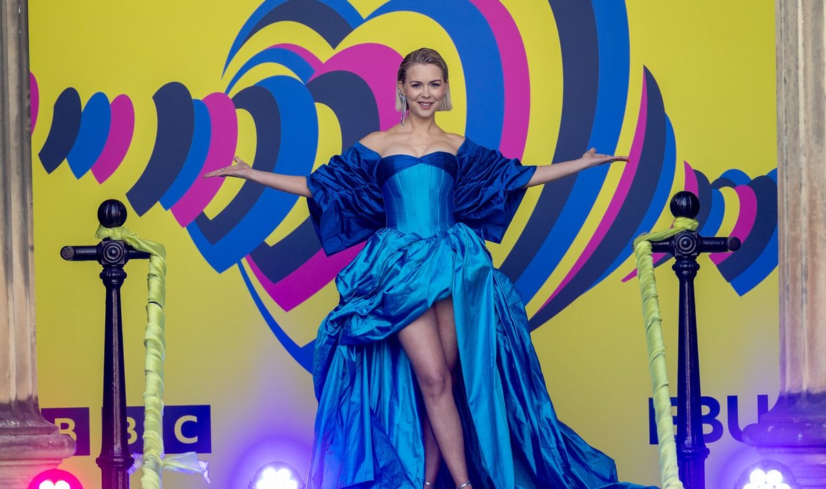 Monika Linkytė „Eurovizijos“ atidaryme pasirodė su įspūdingo grožio suknele