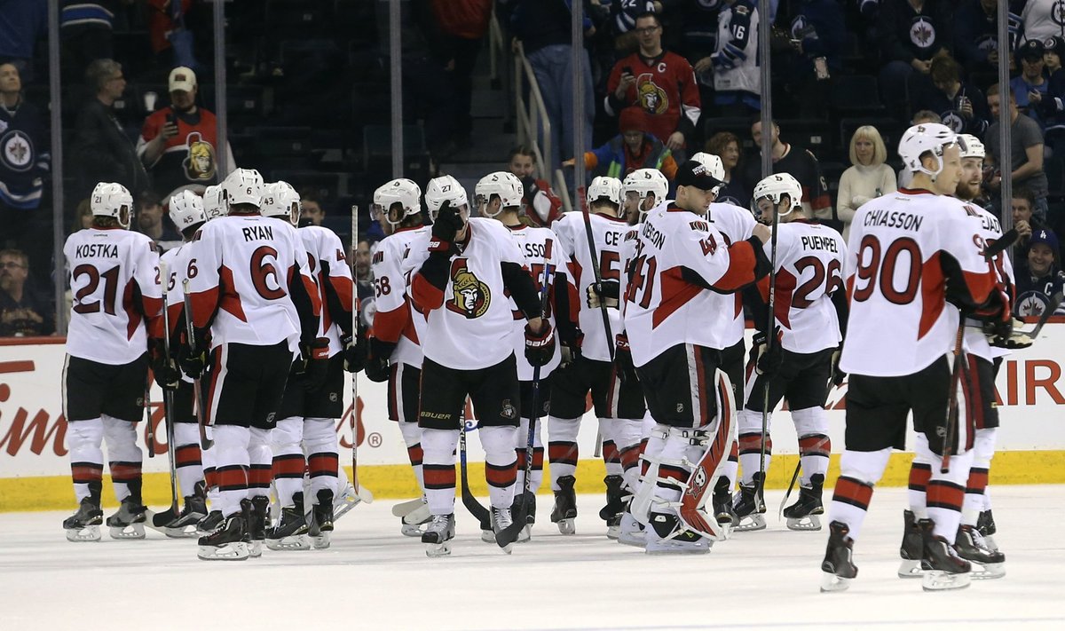 "Senators" - paskutinis Kanados klubas netekęs šanso žaisti NHL atkrintamose varžybose