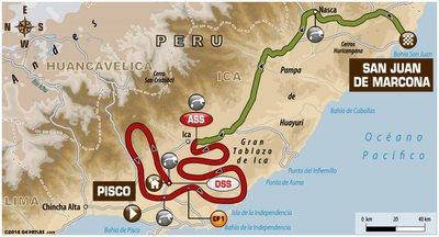 Trečiojo Dakaro ralio etapo maršrutas