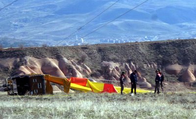 Oro balionas nukrito Turkijoje – incidento vieta