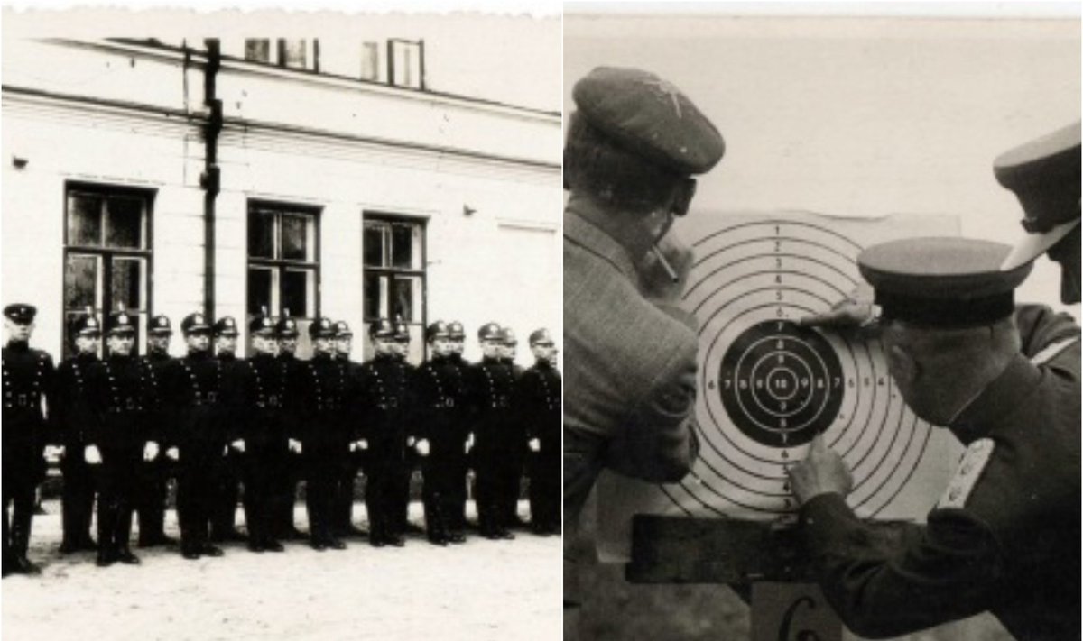 Vieni pirmųjų Lietuvos policijos mokinių