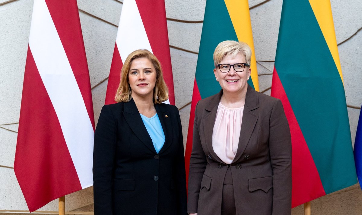 Ministrė pirmininkė Ingrida Šimonytė susitiko su Latvijos ministre pirmininke Evika Silina
