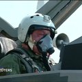 Ukrainos prezidentas P. Porošenka skrido naikintuvu MIG-29