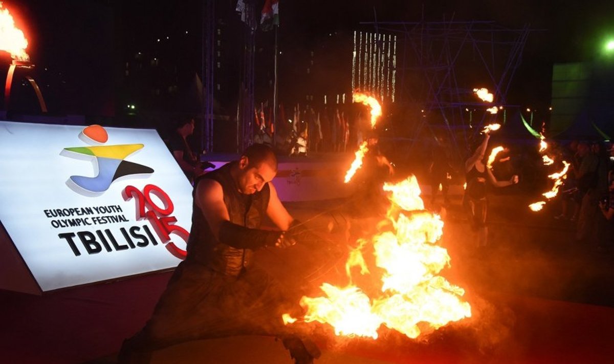 Europos jaunimo olimpinio festivalio uždarymas Tbilisyje