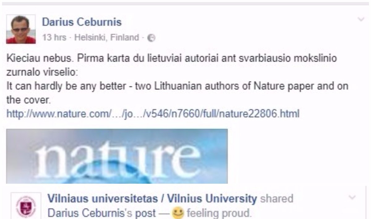 Lietuvos mokslininkai ant Nature viršelio