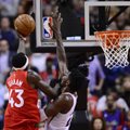 NBA naktis: šaltakraujiškas Siakamo metimas su sirena išplėšė „Raptors“ pergalę