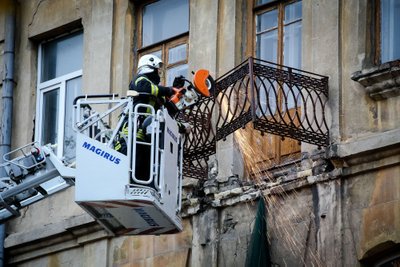 Vilniuje nukrito balkonas