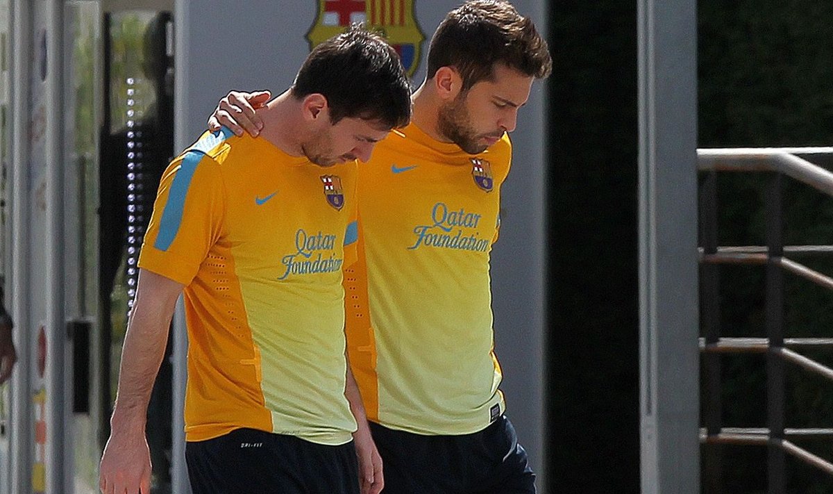 Lionelis Messi ir Jordi Alba
