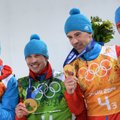 Olimpiados šeimininkai rusai tapo lyderiais komandų rikiuotėje
