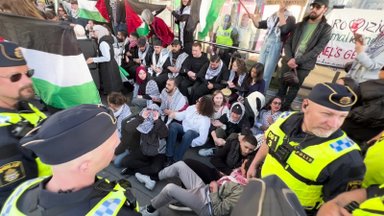 Malmėje – protestas prieš Izraelio atstovės pasirodymą: kai kuriuos protestuotojus sulaikė policija