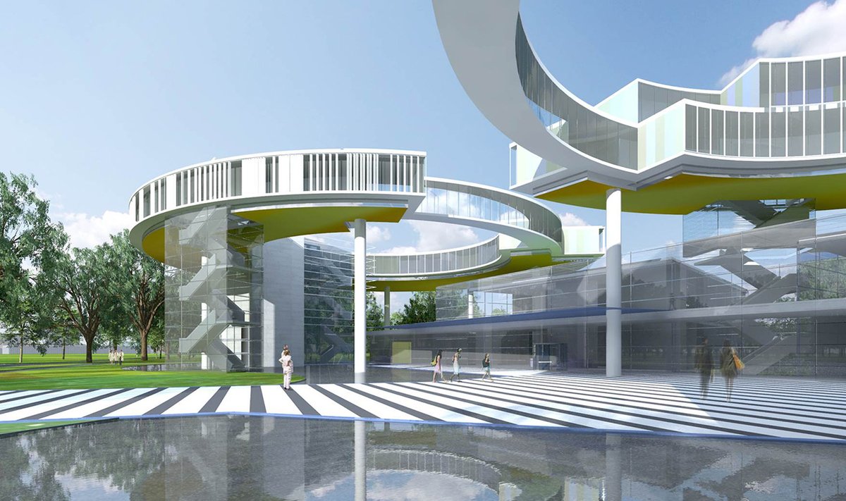 Rendering of Future Cancer Hospital in Vilnius. UPMC Creative Svcs