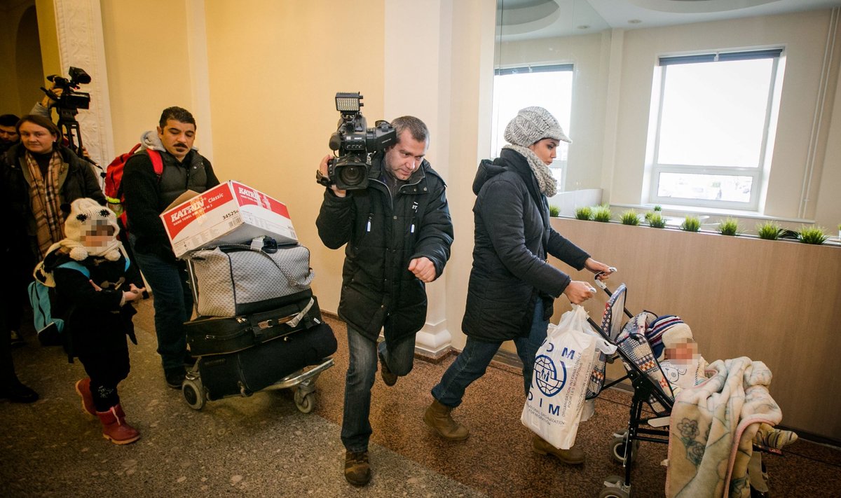 The first refugee family under the EU relocation programme arriving to Lithuania