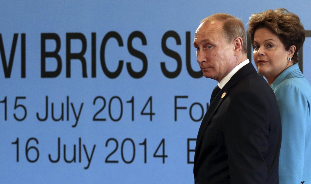 BRICS susitikimas Brazilijoje: V. Putinas ir D. Rousseff 