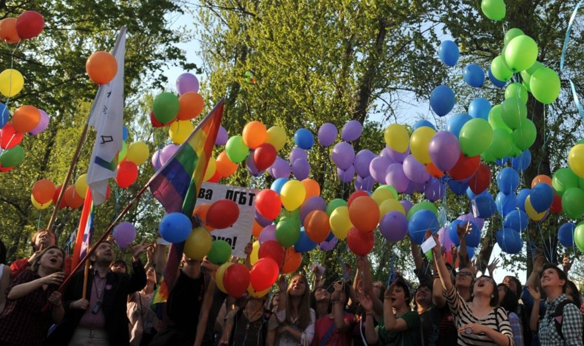 Homoseksualų akcija Sankt Peterburge