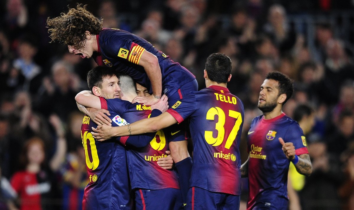“Barcelona“ futbolininkų džiaugsmas