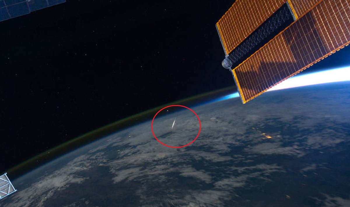 Meteorų stebėjiimas iš Tarptautinės kosminės stoties.